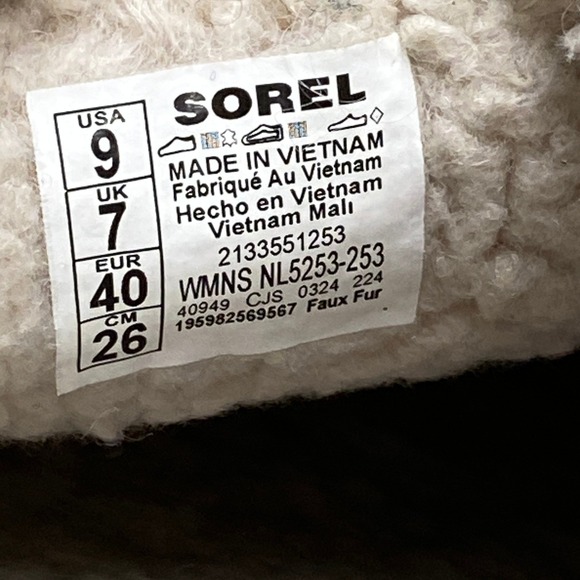 Sorel Mule Explorer III Women 9 Brown Fossil NL5253253 Suede Faux Sherling Lined - Picture 7 of 10